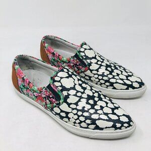 Coach Shoes C103 Pointy Toe Zebra Print Sneaker Shoe Size 7.5